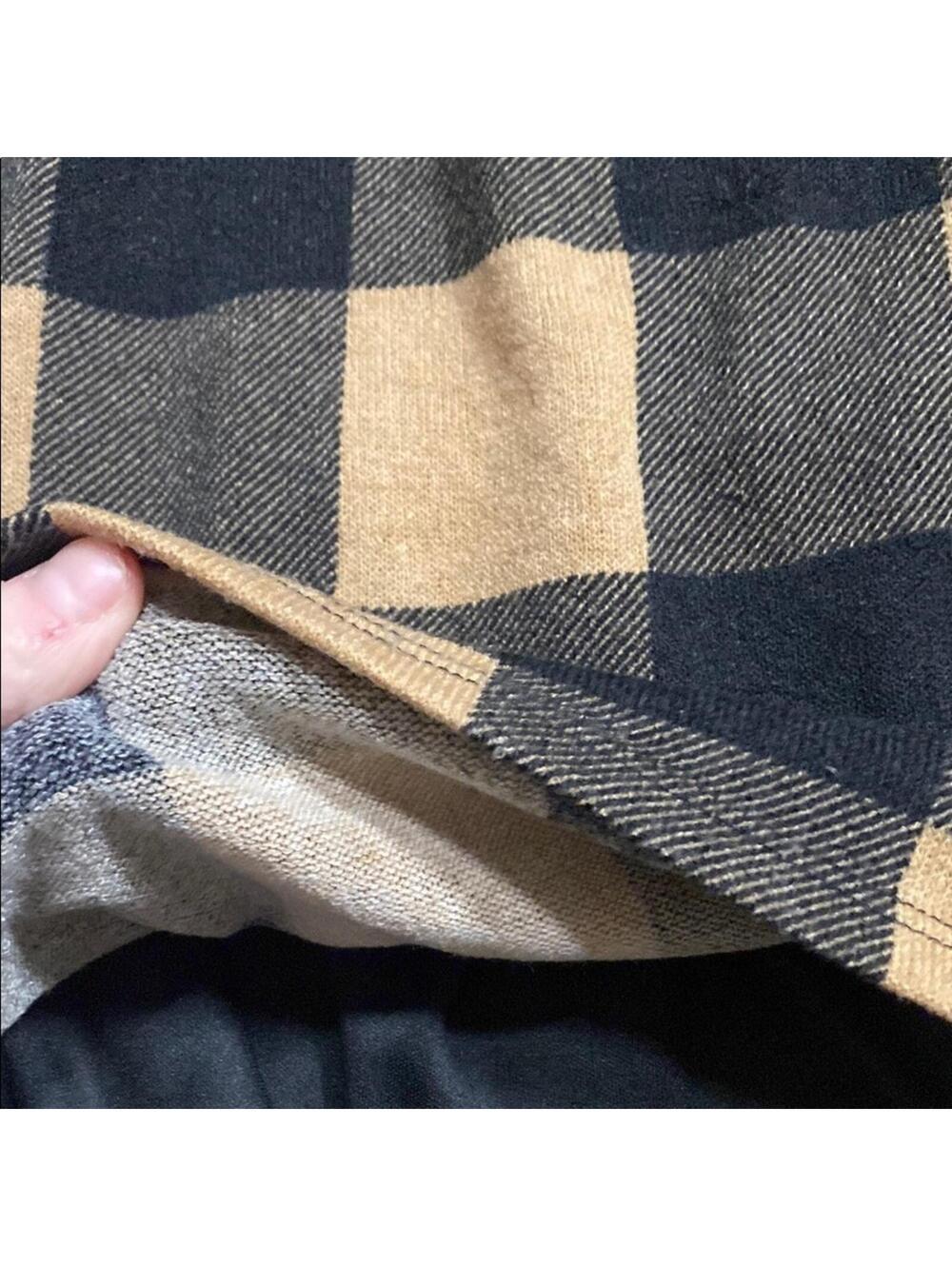 Gilli Black and Tan Plaid Long Sleeve Dress - Picture 15 of 15
